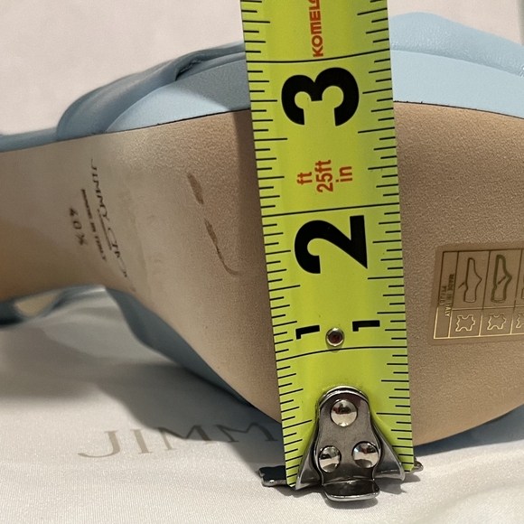 Jimmy Choo Womens Ice Blue Nappa Leather Platform Sandals Size 40.5 Ital… - Picture 13 of 16